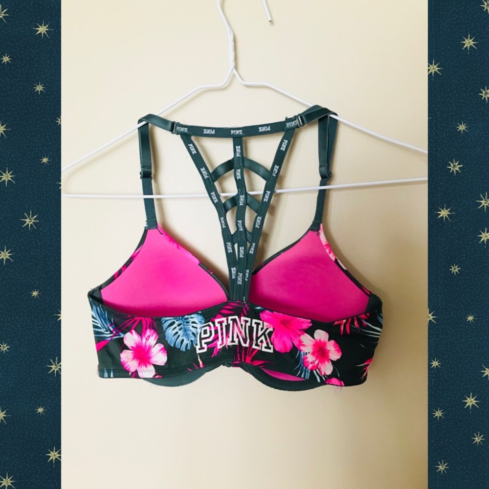 Victoria's Secret Pink Tropical print Push-Up Bra